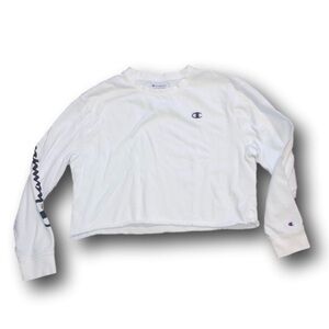 Champion Long Sleeve Tee Cropped Length Ladies Large Lg